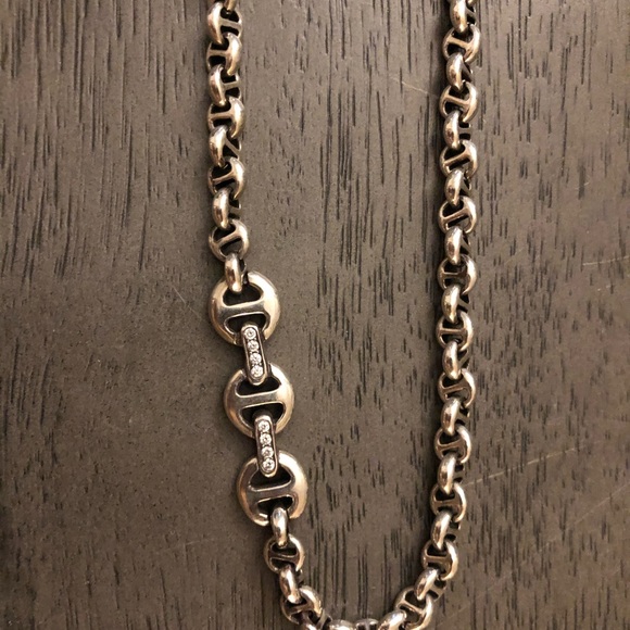 Hoorsenbuhs Link Necklace with Diamond Pendant - Picture 3 of 4